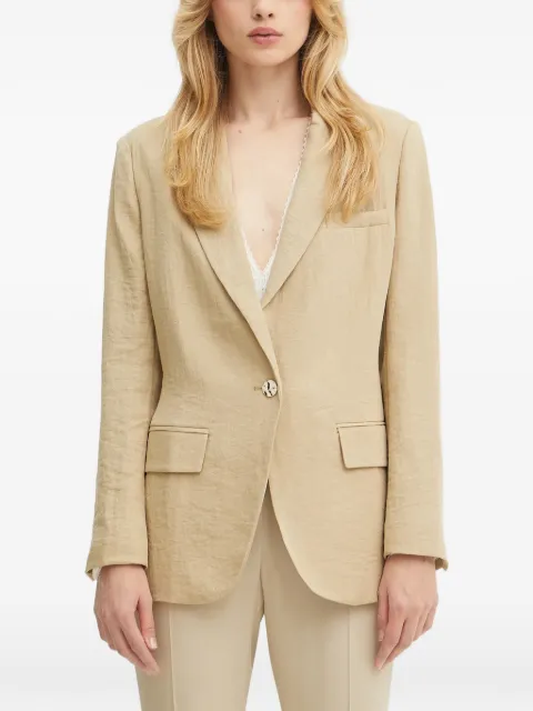 Morgan belt single-breasted blazer Neutrals VAVIK