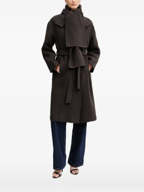 Morgan belted coat Brown GSCARF