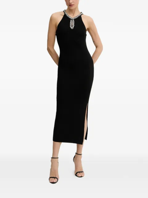 Morgan embellished ribbed maxi dress Black RMAHE