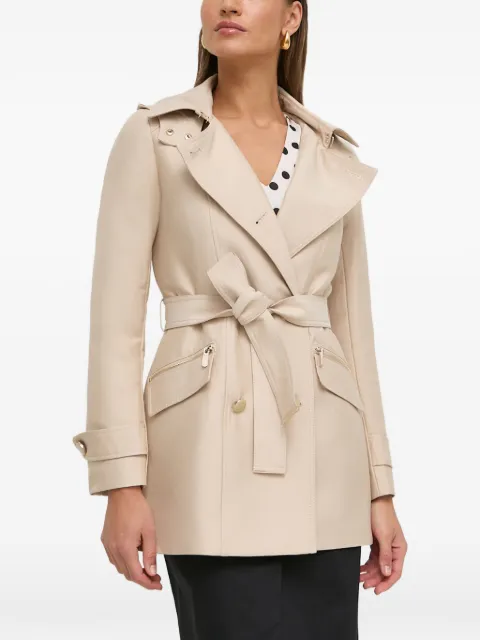 Morgan belted hooded coat Neutrals GLADIA