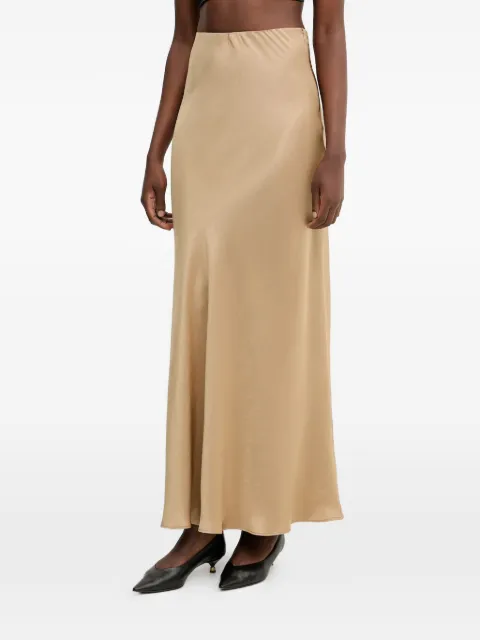 Liviana Conti Remie drape long skirt Neutrals F5WS86