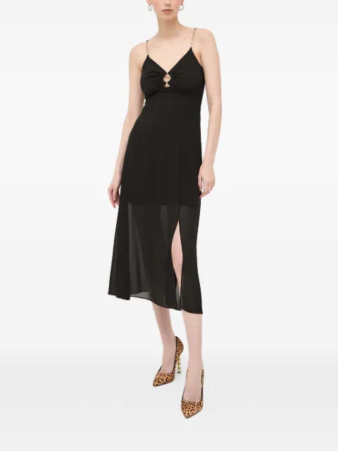 Morgan chain-strap split midi dress Black RIGNY