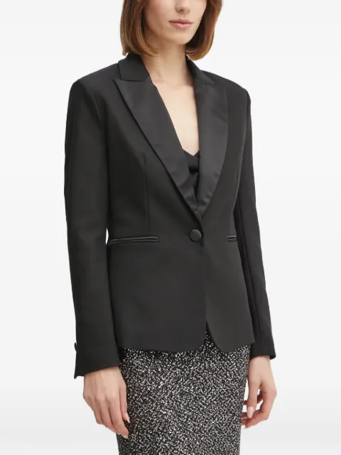 Morgan peak-lapel buttoned blazer Black VFIBY