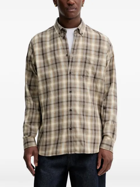 Les Deux Kent check-pattern shirt Neutrals 1000949