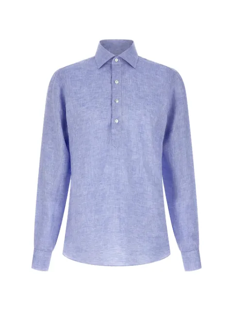 BORRIELLO NAPOLI button-placket shirt Blue 220192
