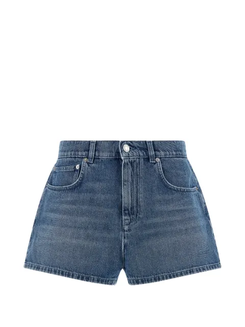 Moschino heart-embroidered denim shorts Blue 03420539
