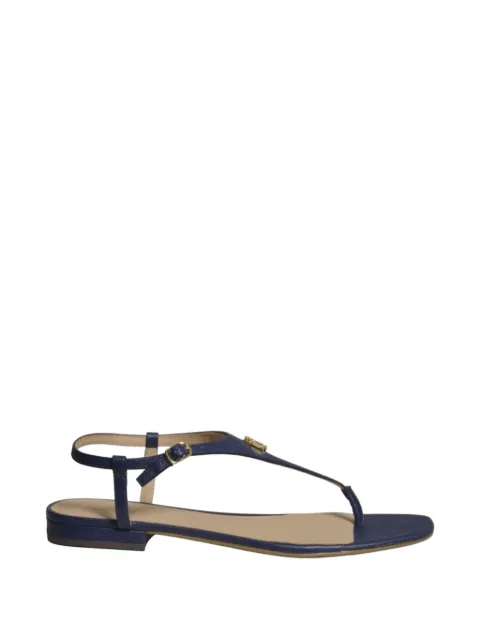 Lauren Ralph Lauren logo-plaque thong sandals Blue 802982881003