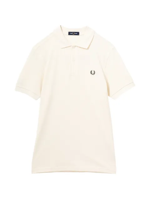 Fred Perry logo-embroidered polo shirt Neutrals M6000