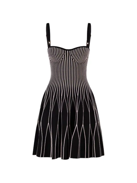 Elisabetta Franchi dress in two-colour knit fabric Black AM27S62E2