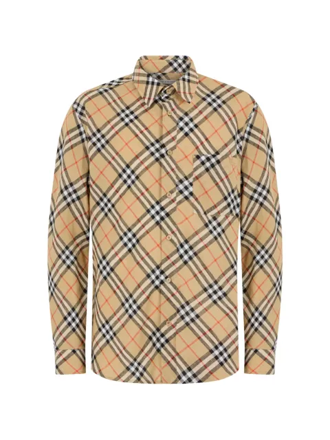 Burberry relaxed fit Check linen shirt Neutrals 8123684