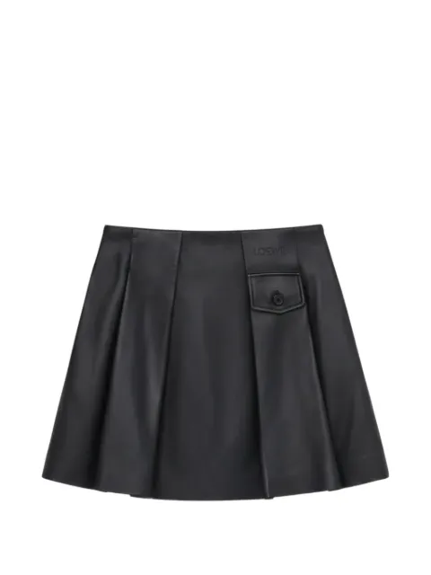 LOEWE pocket pleated mini skirt Black S359Y29L32