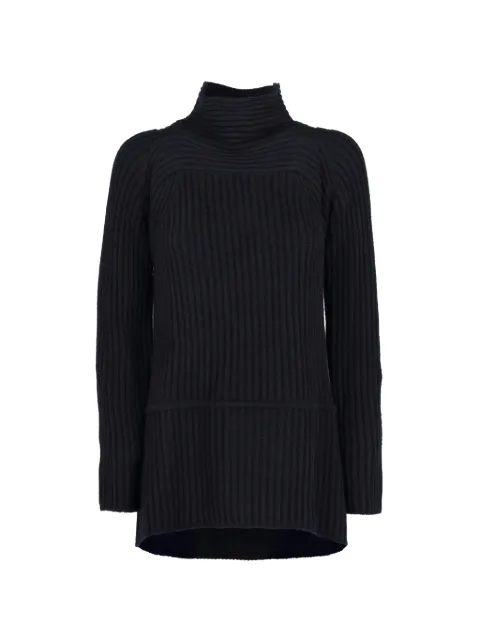 Gianfranco Ferré Pre-Owned ribbed high-neck sweater Blue W251183