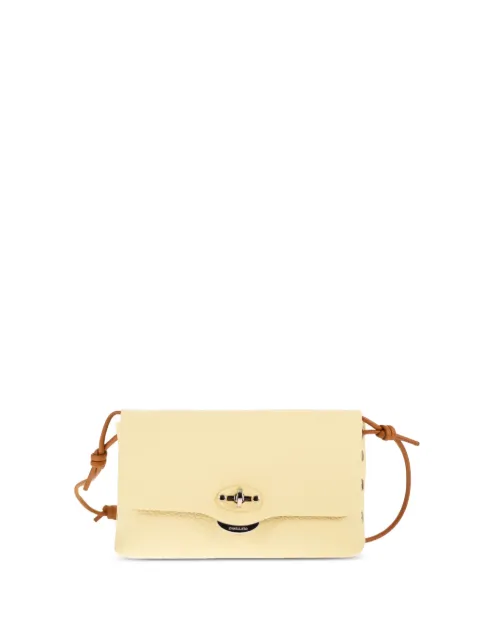 Zanellato small Lettera Pochette leather mini bag Yellow 0683310040000S098