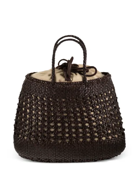 DRAGON DIFFUSION Santa Cano woven-design tote bag Brown 8881