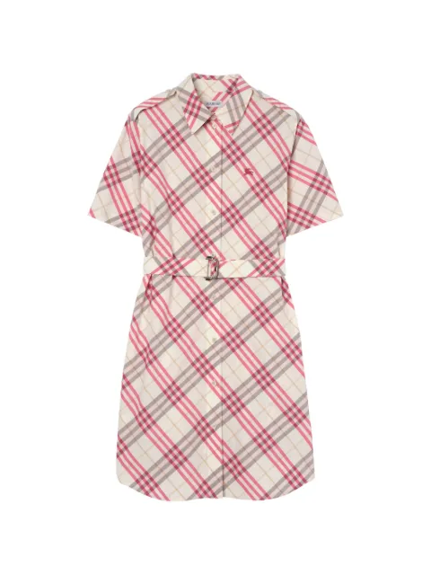 Burberry check cotton shirt dress Neutrals 8123311