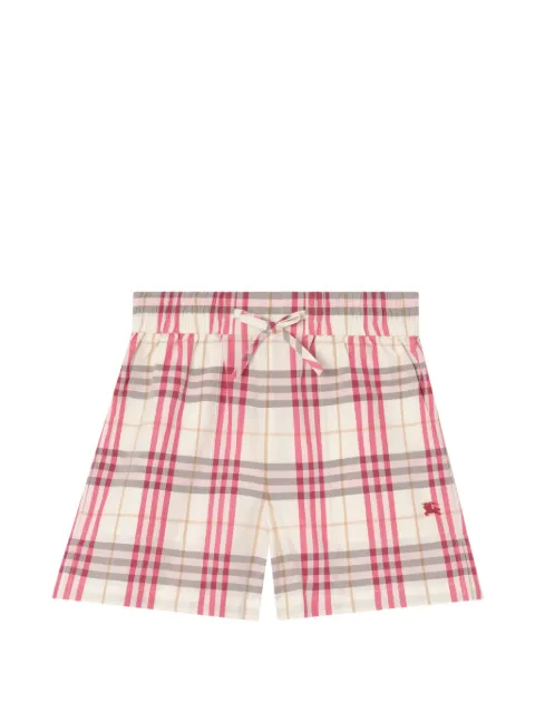 Burberry Check cotton shorts Neutrals 8125061
