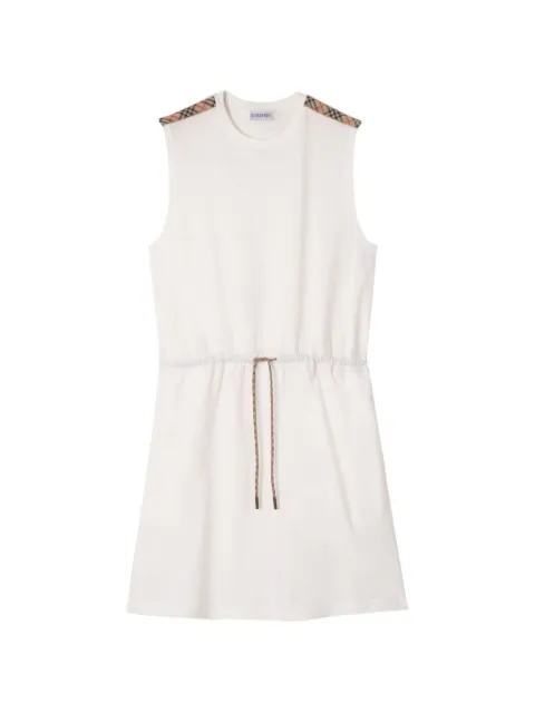 Burberry Check trim cotton jersey dress White 8123279