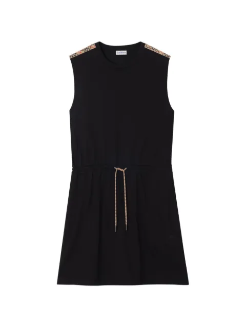 Burberry Check trim cotton jersey dress Black 8123280