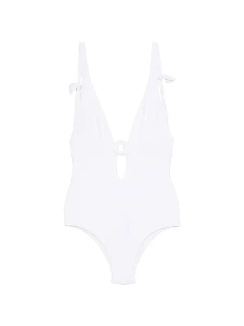 Fisico ring-detail swimsuit White FC22M0