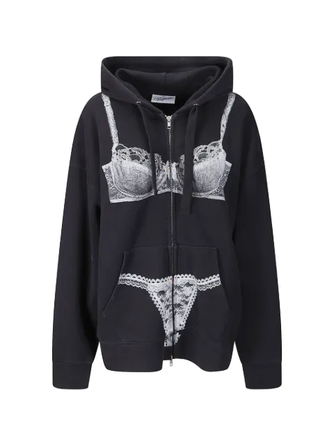 Vaquera Tromp L'oiel zip-up hoodie Black VAQ11T034