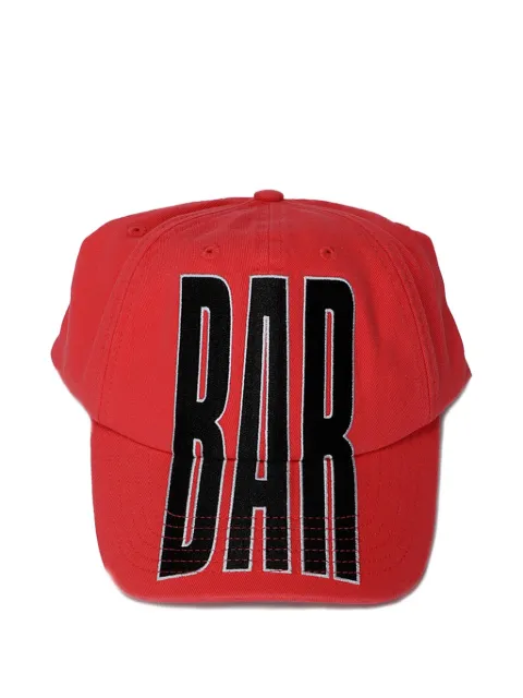 KAP Company Bar-embroidered adjustable baseball cap Red KAPBAR
