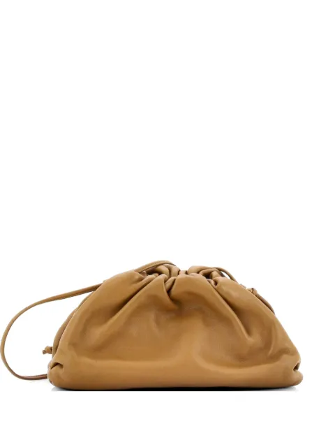 Bottega Veneta Pre-Owned The Pouch Leather Mini crossbody bag Brown 3V32RXH2V4HAK66M