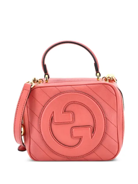 Gucci Pre-Owned Blondie NM Top Handle Shoulder Bag Diagonal Quilted Leather satchel Pink OBZQP3TSNI621BZR