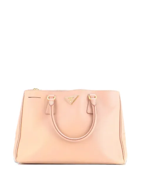 Prada Pre-Owned Double Zip Lux Saffiano Leather Medium tote bag Neutrals 57O4SMADT67F7NC6