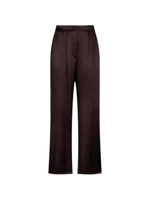 LIU JO slit-satin trousers Brown CA6147T450A