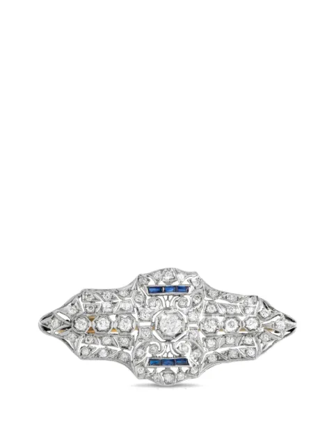 LB Exclusive diamond and sapphire brooch Silver MF49020526