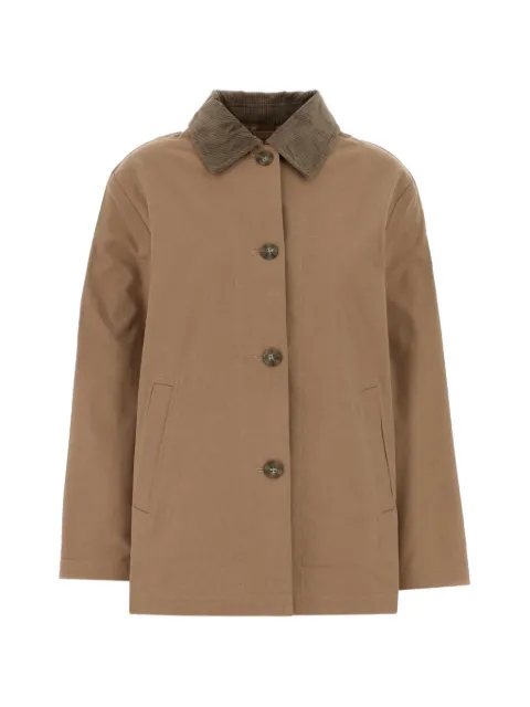 Calvin Klein corduroy collar cotton overcoat Brown LV044E545GPAI