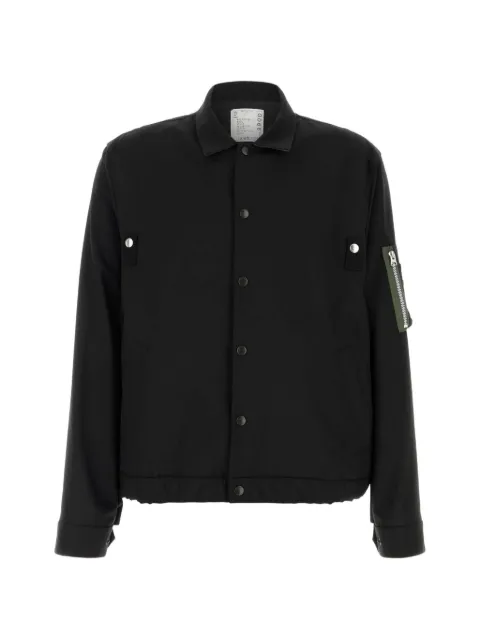 sacai twill shirt jacket Black 2603900M