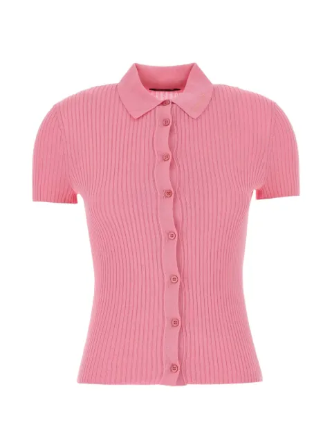 Balenciaga buttoned ribbed shirt Pink 857233T5237