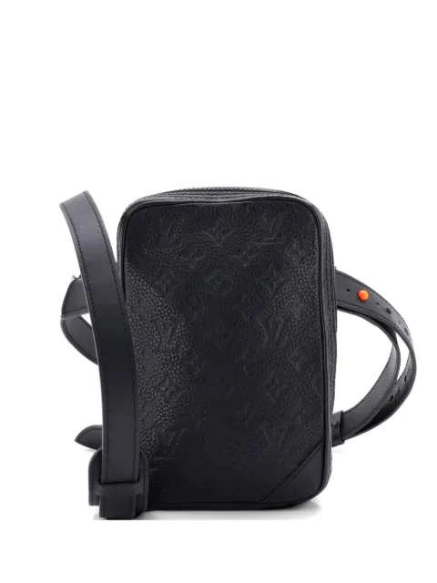 Louis Vuitton Pre-Owned Side Utility Bag Monogram Taurillon Leather shoulder bag Black S4176JBT0KTHC8MI