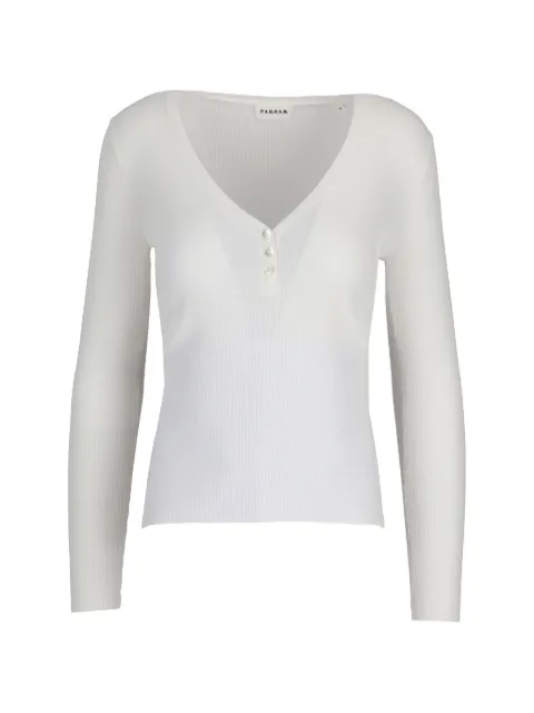 P.A.R.O.S.H. Cipria V-neck top White D511672CIPRIA26