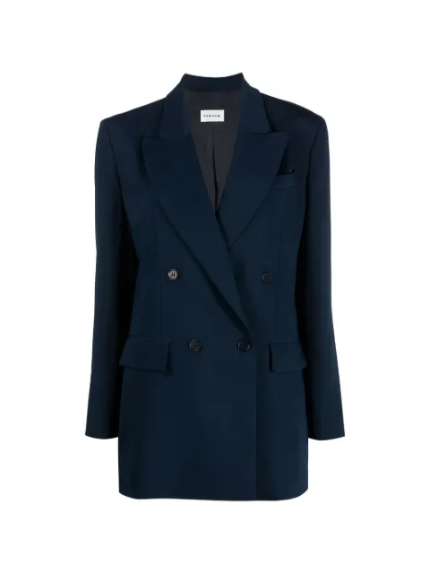 P.A.R.O.S.H. double-breasted peak-lapels wool blazer Blue D420469LINA