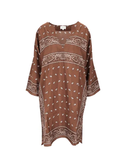 P.A.R.O.S.H. paisley-print V-neck dress Brown D700565SOY