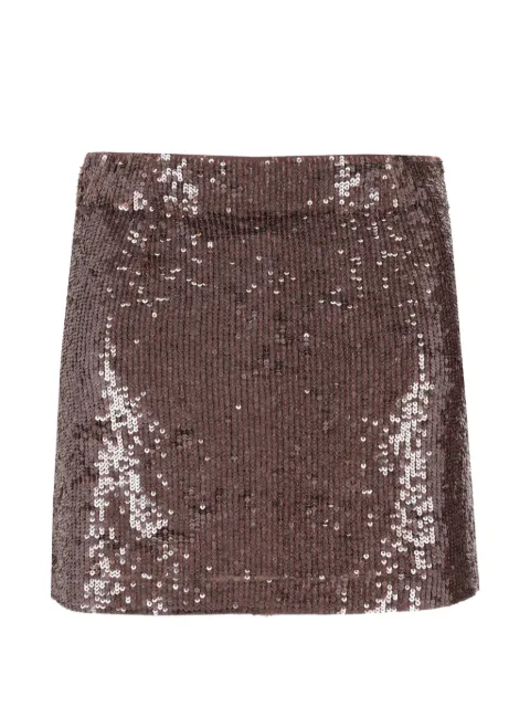 P.A.R.O.S.H. sequin-embellished mini skirt Brown GONG26D630600