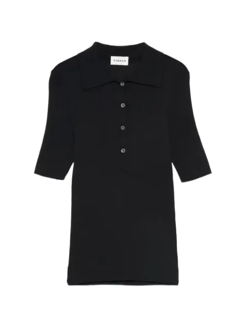 P.A.R.O.S.H. ribbed-knit polo shirt Black D540962CIPRIA26