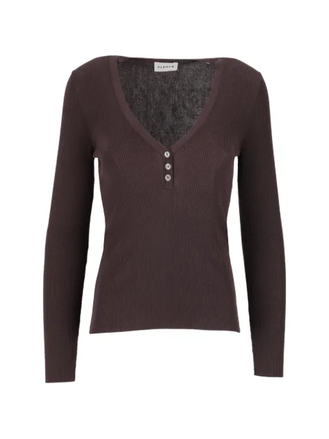 P.A.R.O.S.H. Cipria V-neck T-shirt Brown D511672CIPRIA26