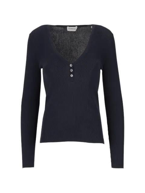 P.A.R.O.S.H. Cipria ribbed T-shirt Blue D511672CIPRIA26
