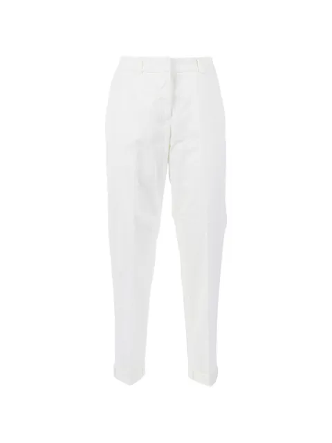 Peserico cuffed tapered trousers White A04680T2302481