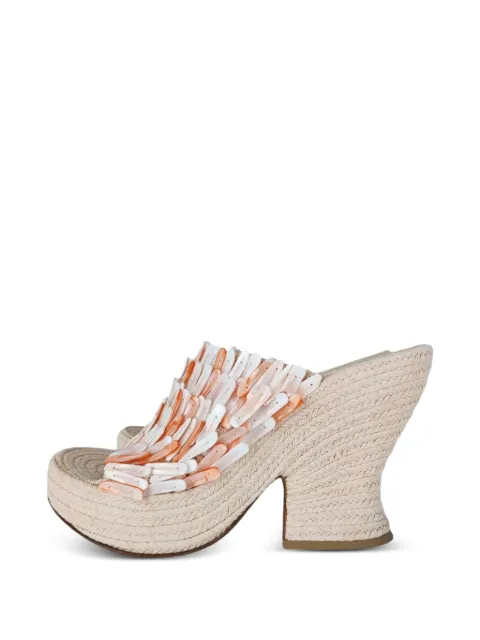 Bottega Veneta Pre-Owned seashells platform sandals Neutrals 2056408