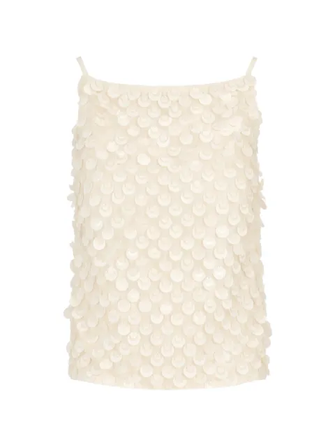 P.A.R.O.S.H. sequin-embellished top White D311715GROUP