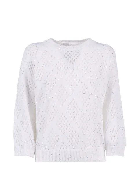 Peserico openwork sweater White S99130F0509110