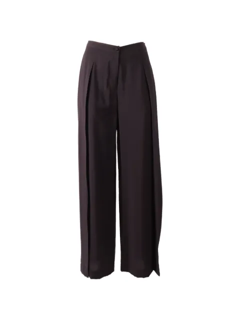 Emporio Armani wide-leg trousers Brown EW003312AF20492