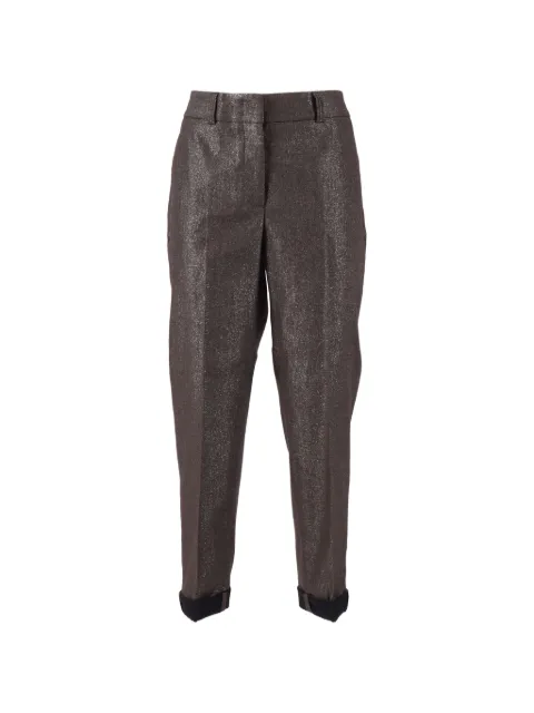 Peserico cuffed tapered trousers Brown A0468000591