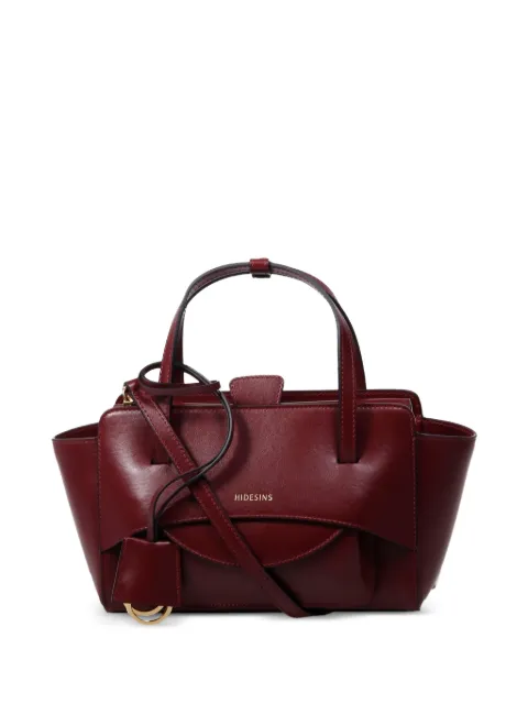 HIDESINS logo-stamp leather tote bag Red FL13TR
