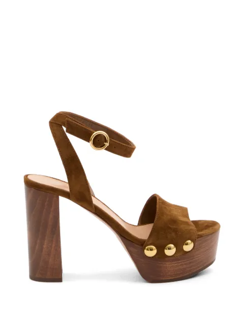 Gianvito Rossi Ardèa metallic studded sandals Brown G3275370LEGCAM