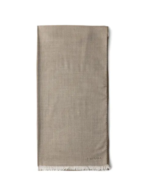 Prada cashmere, wool and silk scarf Green 2FS1182HKA